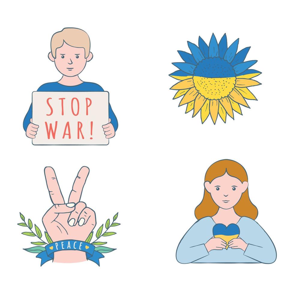 No war in Ukraine vector