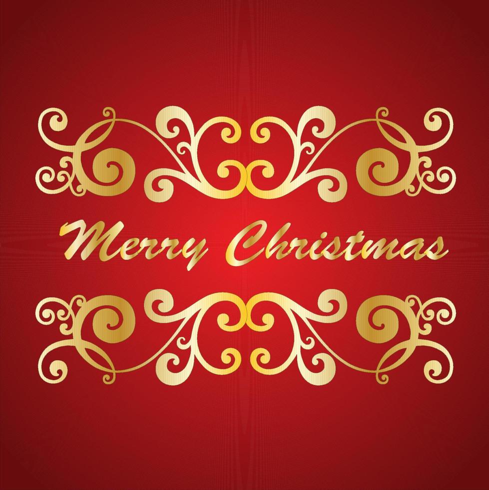 Christmas card. Golden lettering on snow background vector
