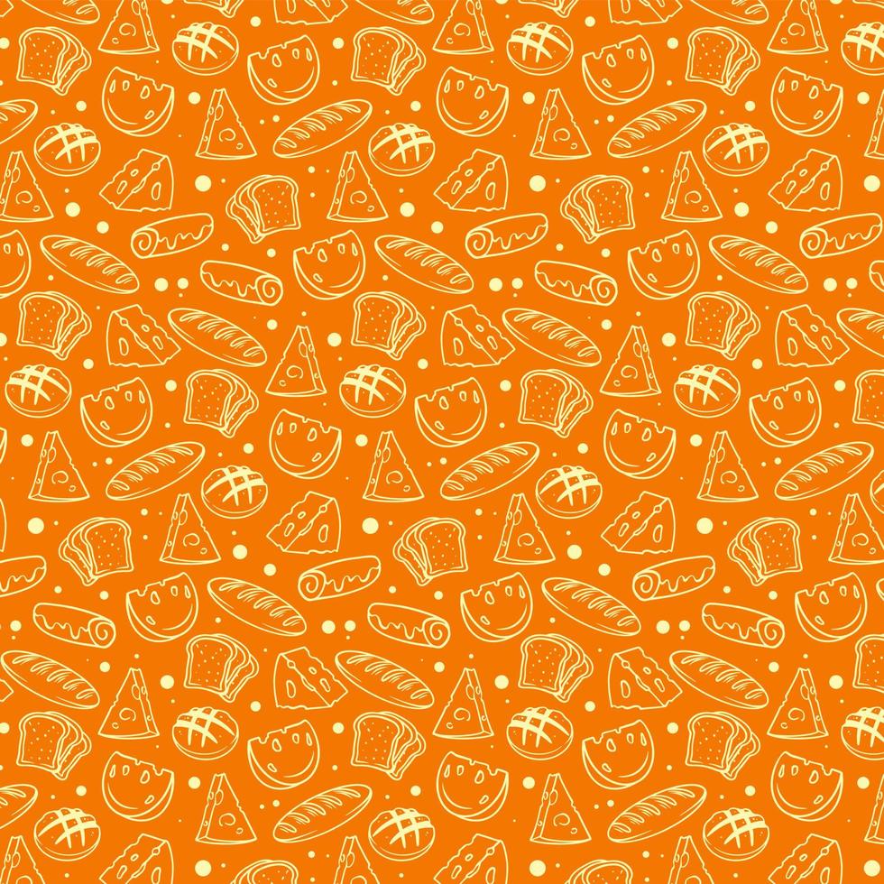 Cheese Bakery Pattern Background vector