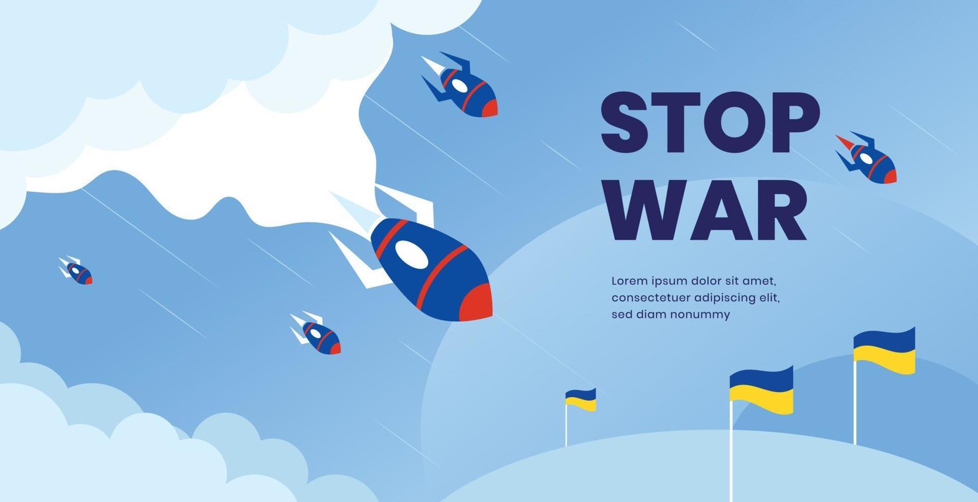 Background Ukraine Russia conflict template vector, suitable for content campaign, content social media vector