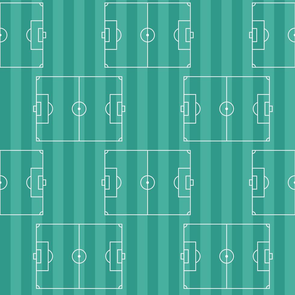 Football fields pattern. Soccer seamless background. Field with marking lines top view. Flat vector repeat illustration