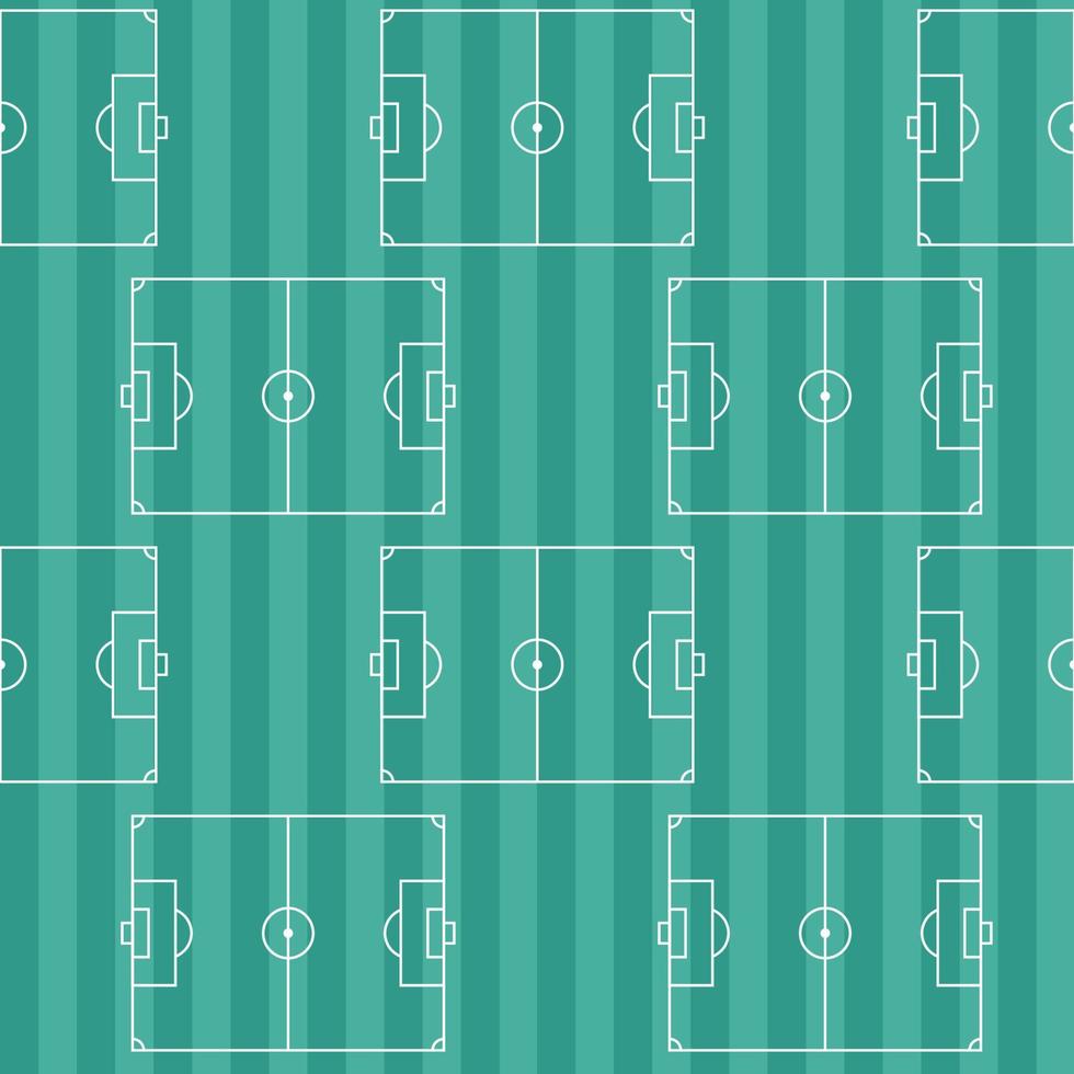 Football fields pattern. Soccer seamless background. Field with marking lines top view. Flat vector repeat illustration