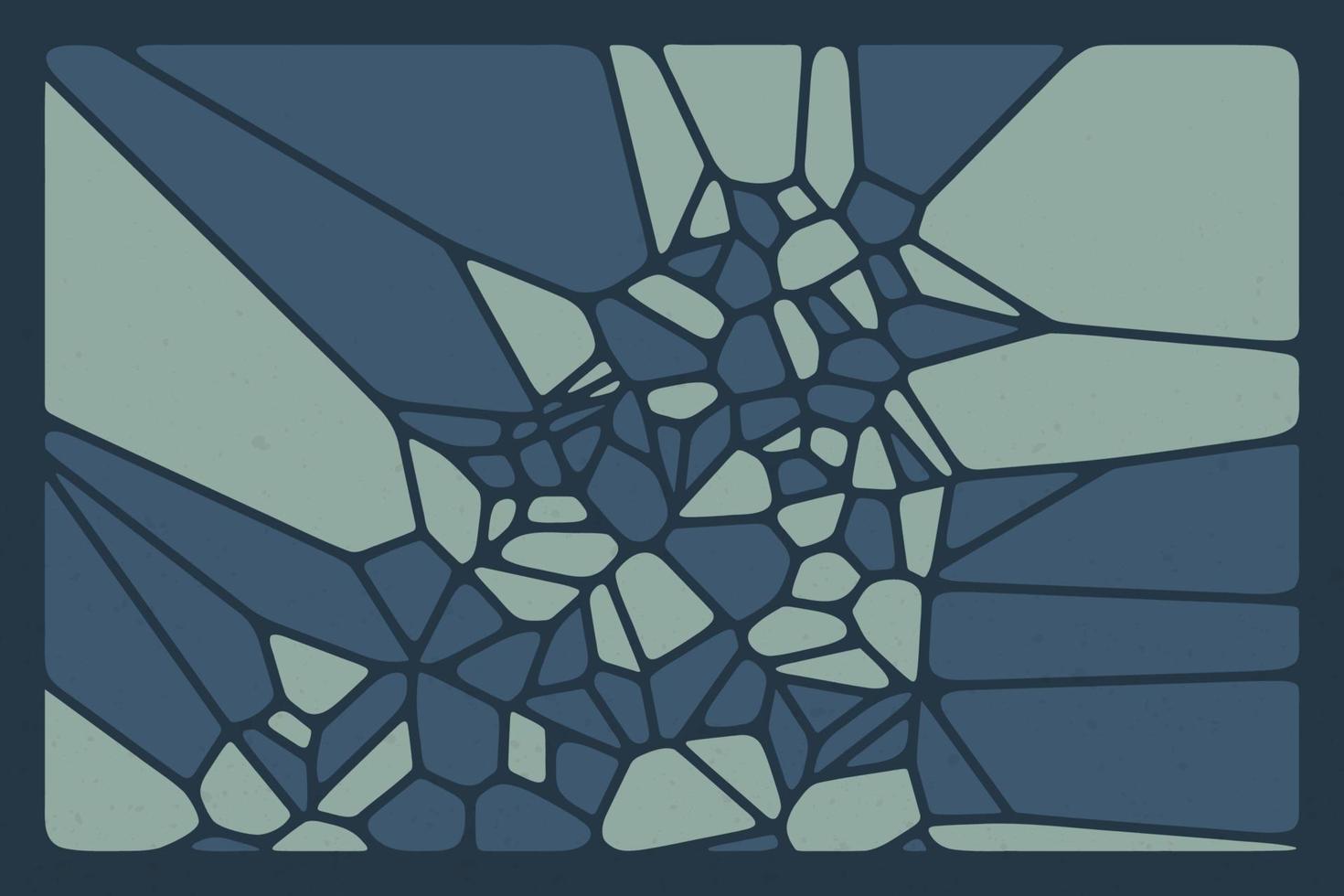 fondo de diagrama de voronoi azul oscuro plano abstracto. patrón geométrico irregular figuras rotas vector