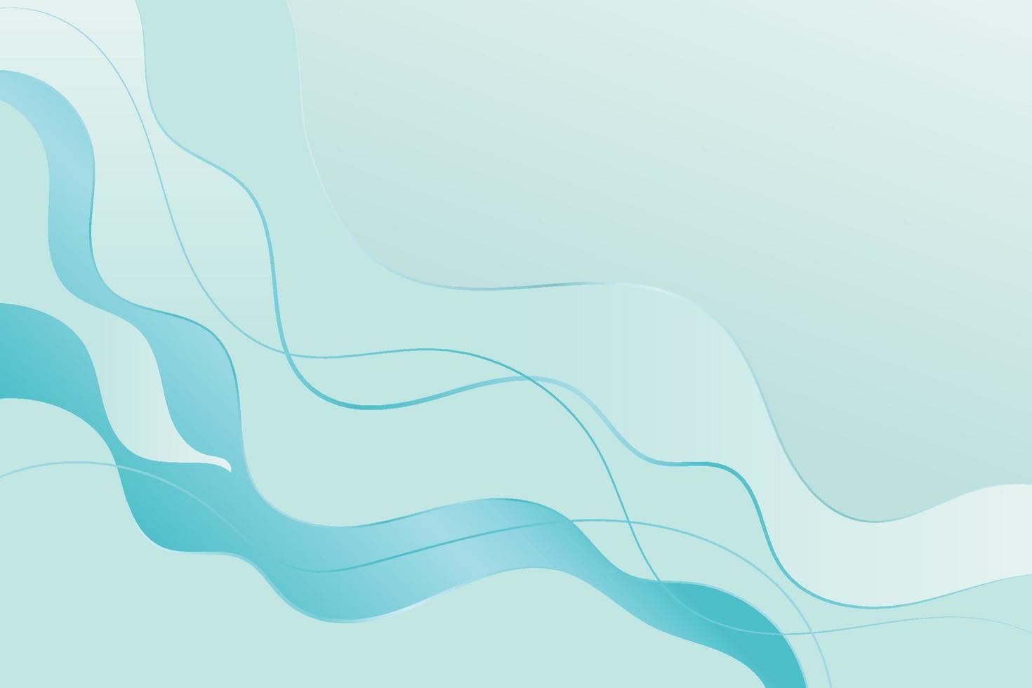 Light smooth subtle waves in abstract style. Flowing lines vector background illustration