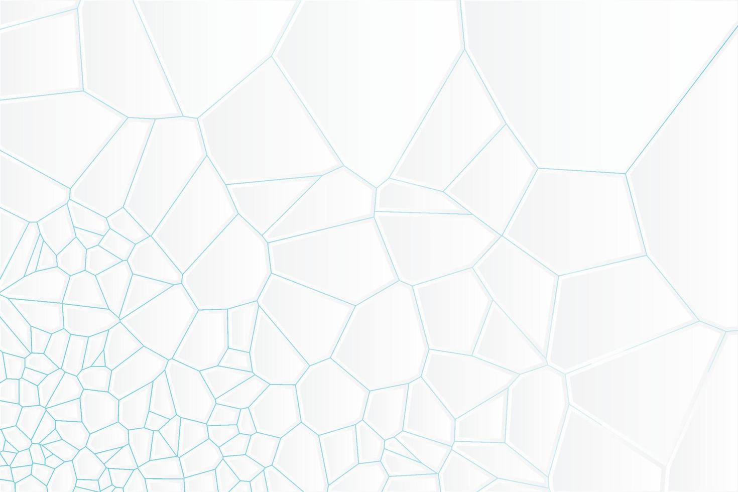 Abstract extruded white Voronoi diagram blocks vector background. Minimal light clean corporate wall. Geometric surface illustration with gradient backlight