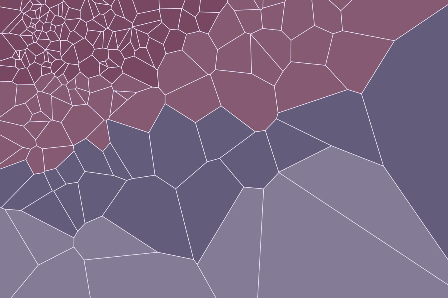 Abstract dark violet Voronoi diagram background. Multi-colored irregular geometric pattern figures vector