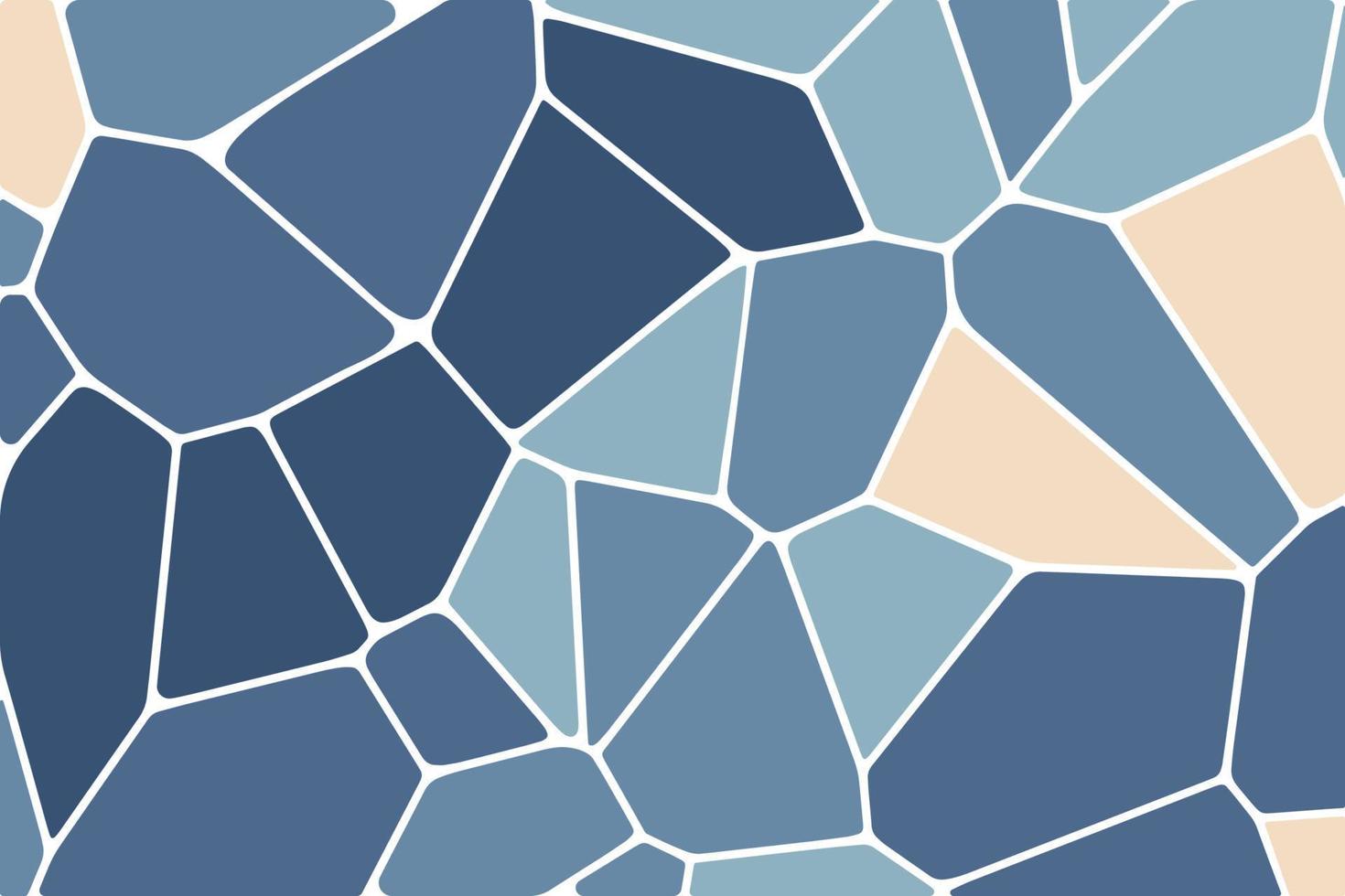 Clean and modern broken shapes geometric illustration. Abstract blue Voronoi diagram background design vector