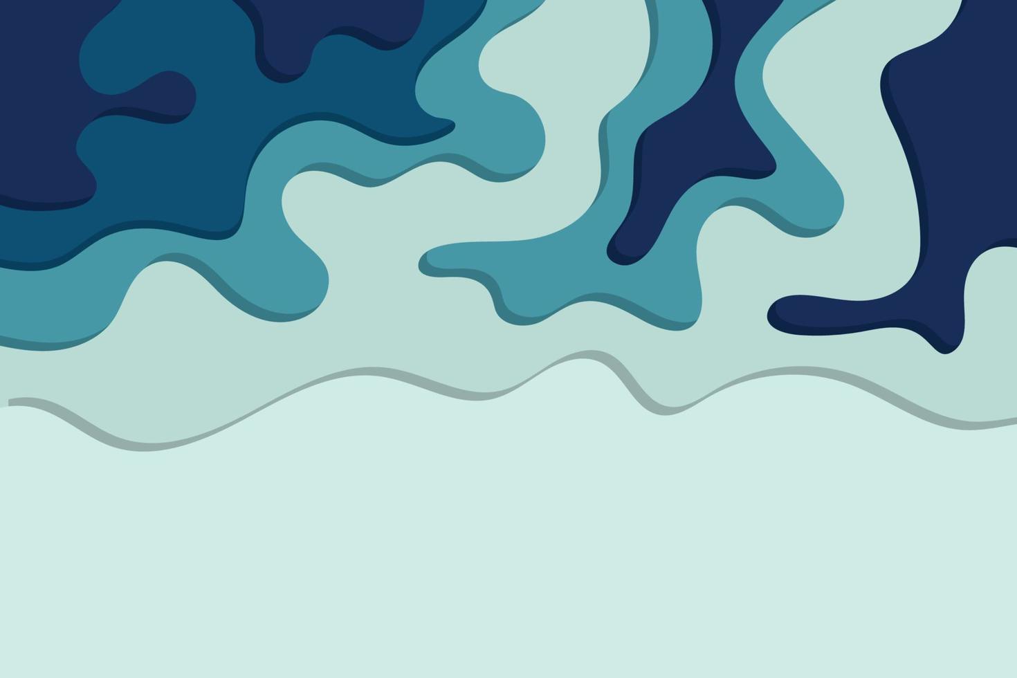 fondo azul marino con capas recortadas de papel. diseño de material abstracto con sombra plana. ilustración de vector de textura de corte de papel