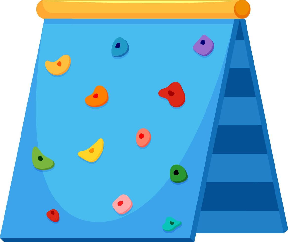 Children climbing wall on white background vector