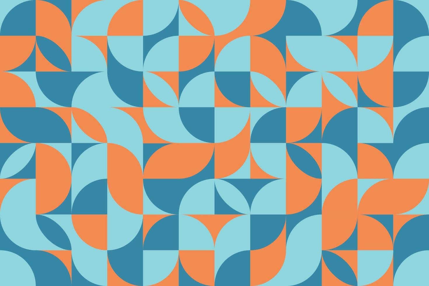 Abstract flat mosaic tile pattern design in retro style vector