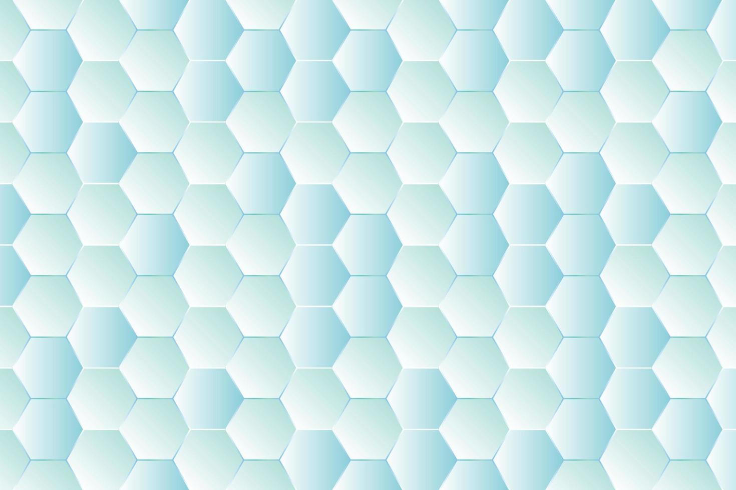 Holographic gradient geometric hexagon abstract vector background