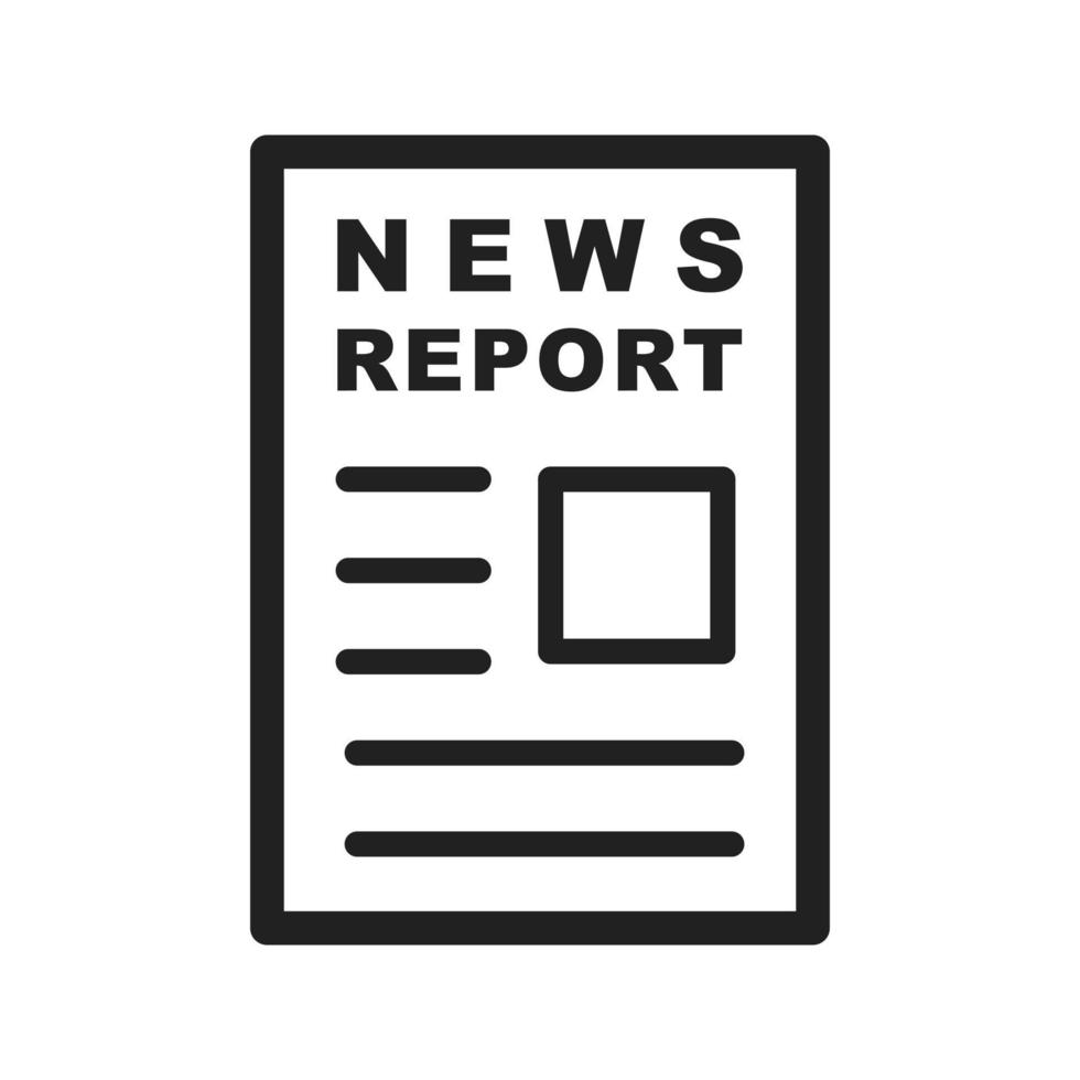 News Report Line Icon vector
