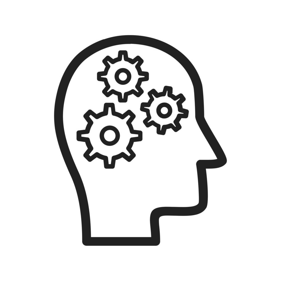 Thought Process Line Icon vector