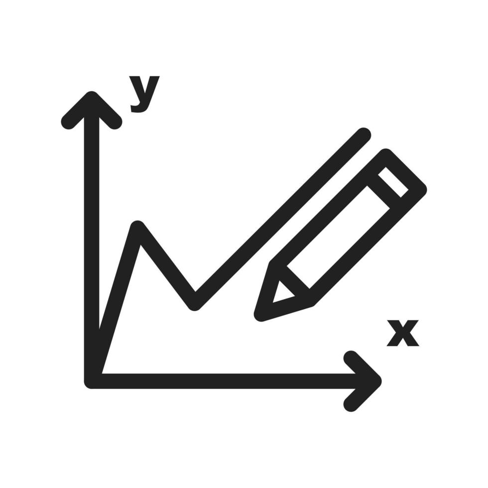 Drawing Graphs Line Icon vector