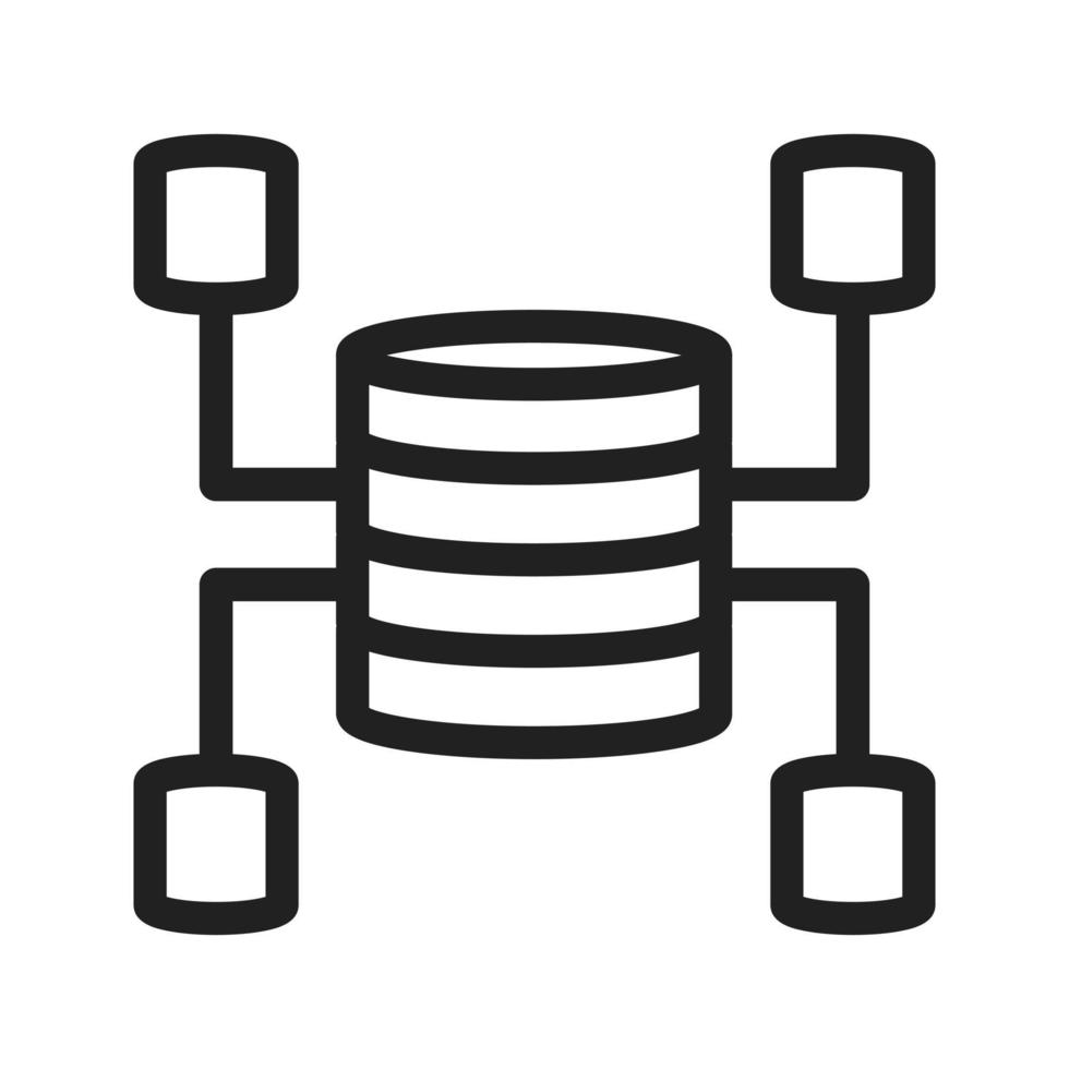 Data Warehouse Line Icon vector
