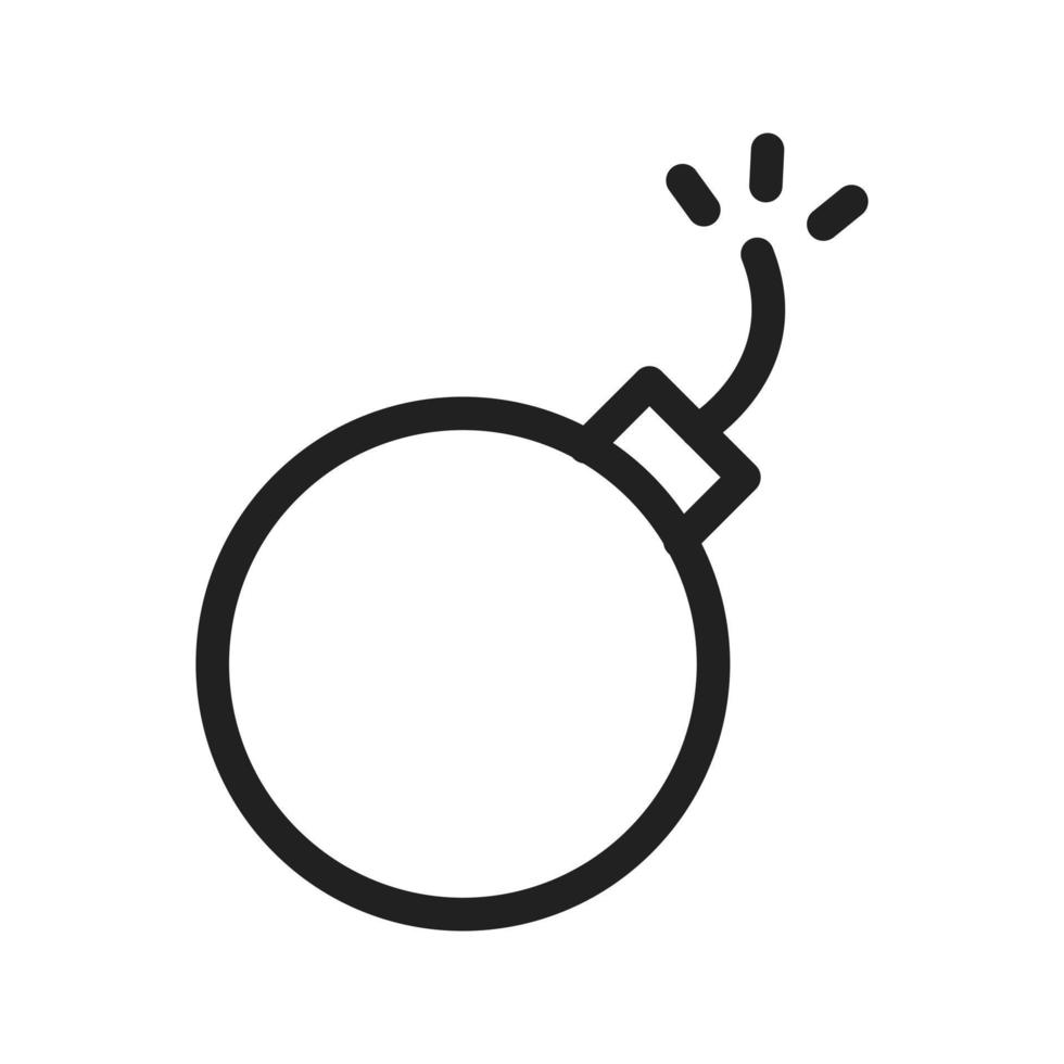 Exploding Cannon Ball Line Icon vector