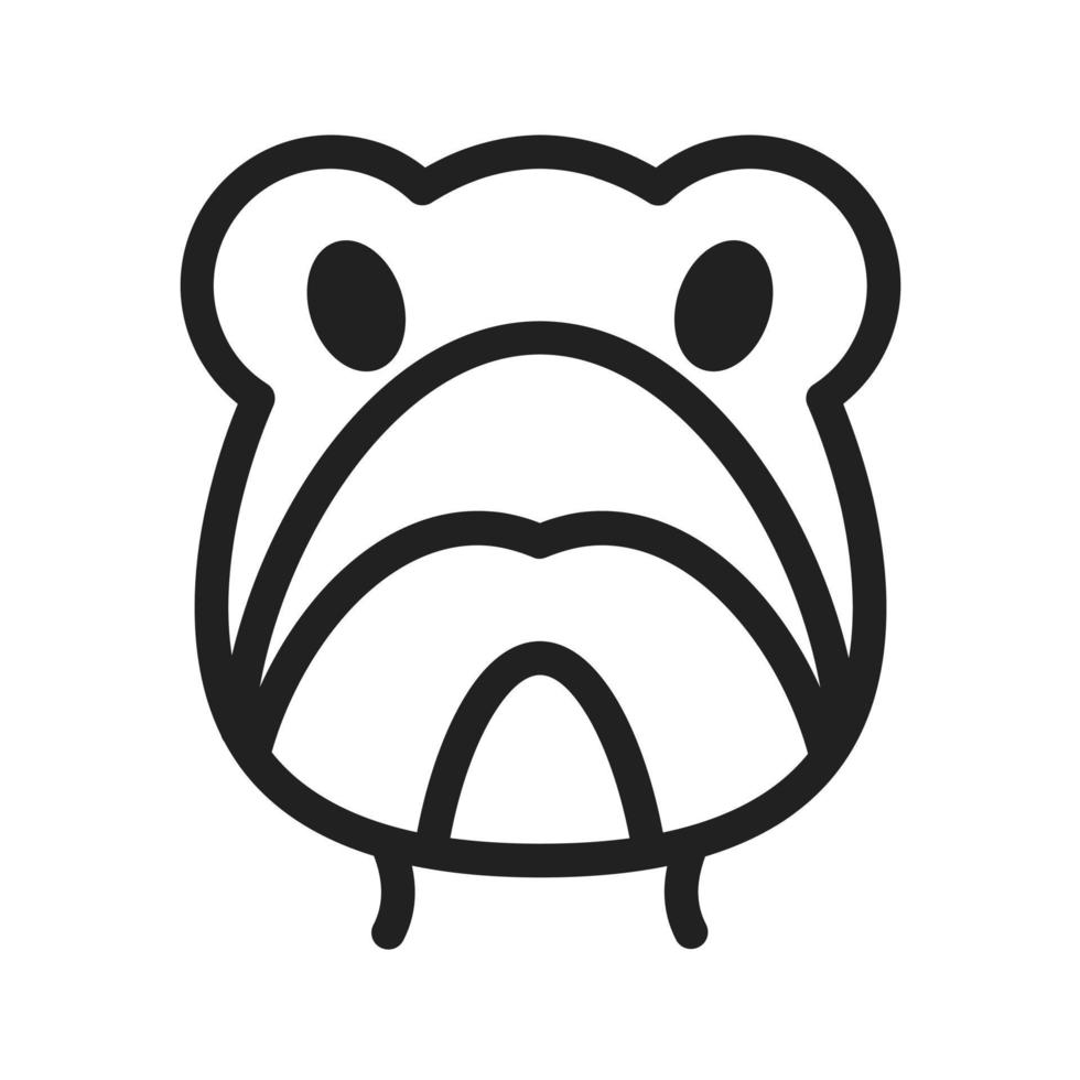 Turtle Face Line Icon vector