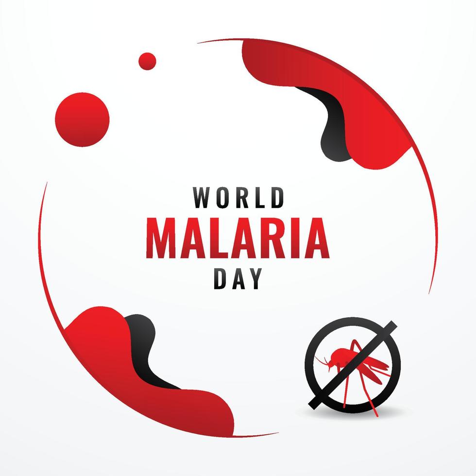 fondo de diseño del día mundial de la malaria para el momento internacional vector