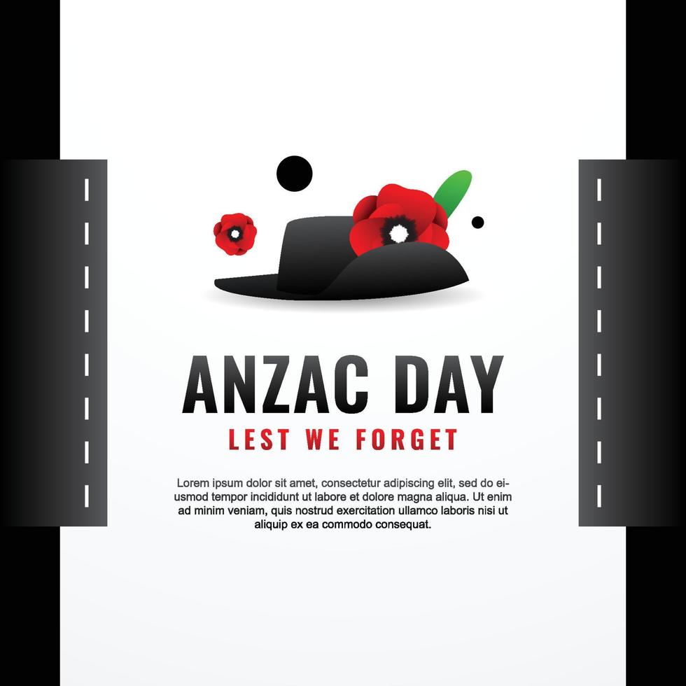 Anzac Day Design Background For Memorial Moment vector