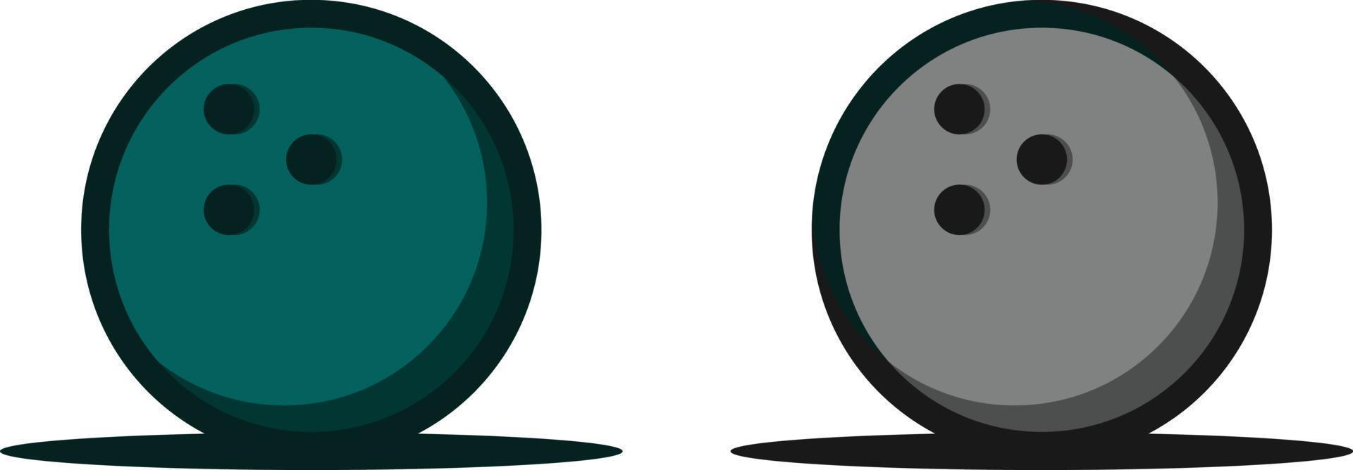 vector illustration of two bowling balls