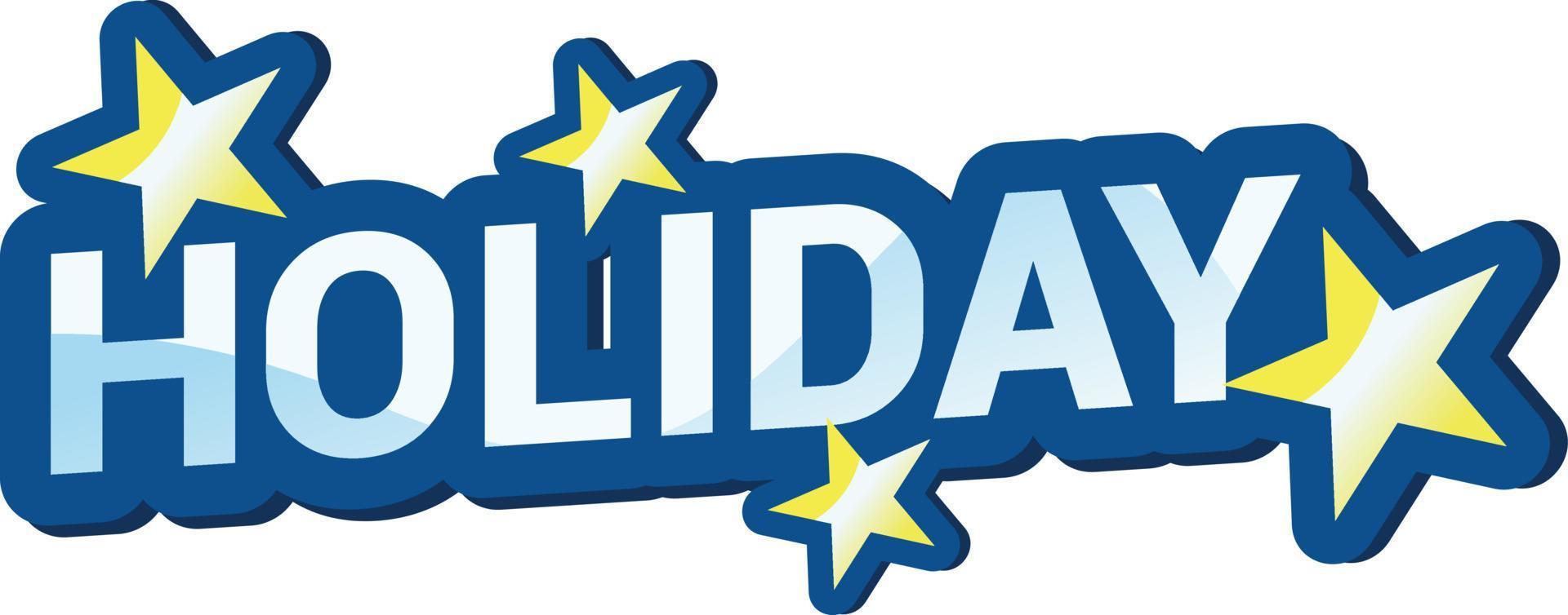 vector illustration writing holiday sticker