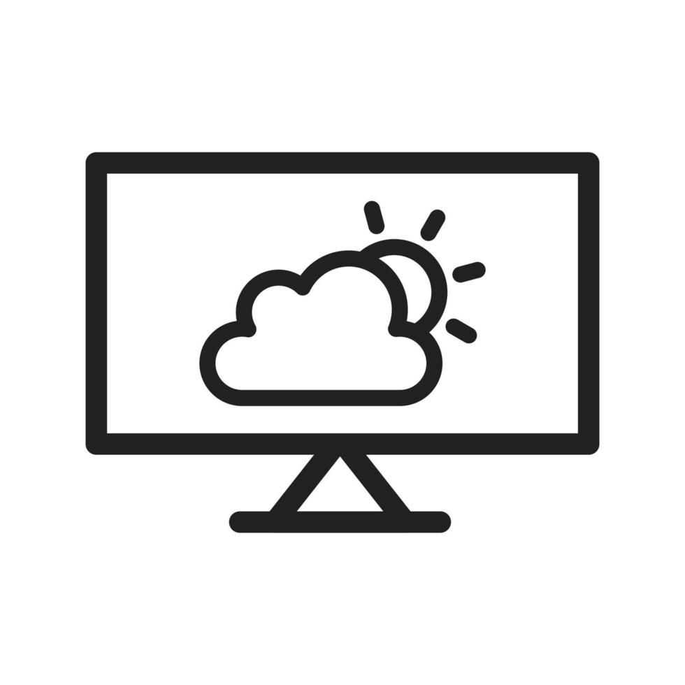 Weather News Line Icon vector