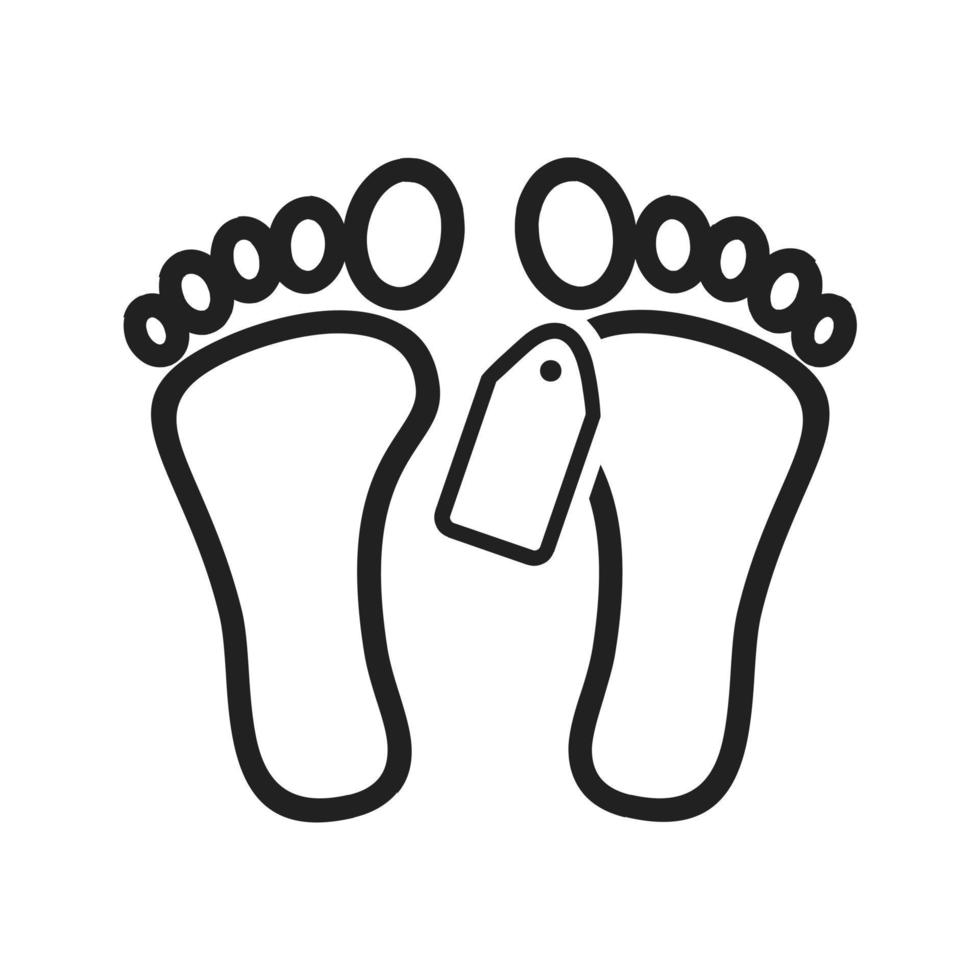 Dead Body Line Icon vector