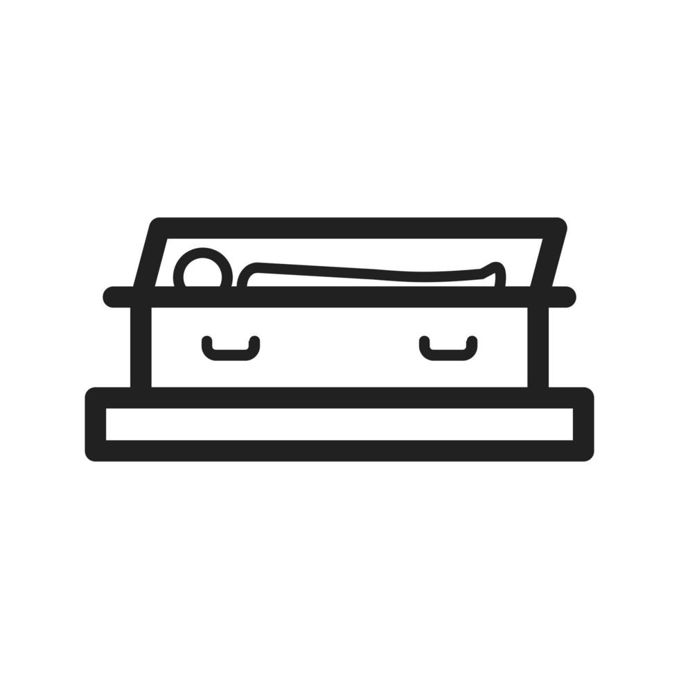 Open Casket Line Icon vector