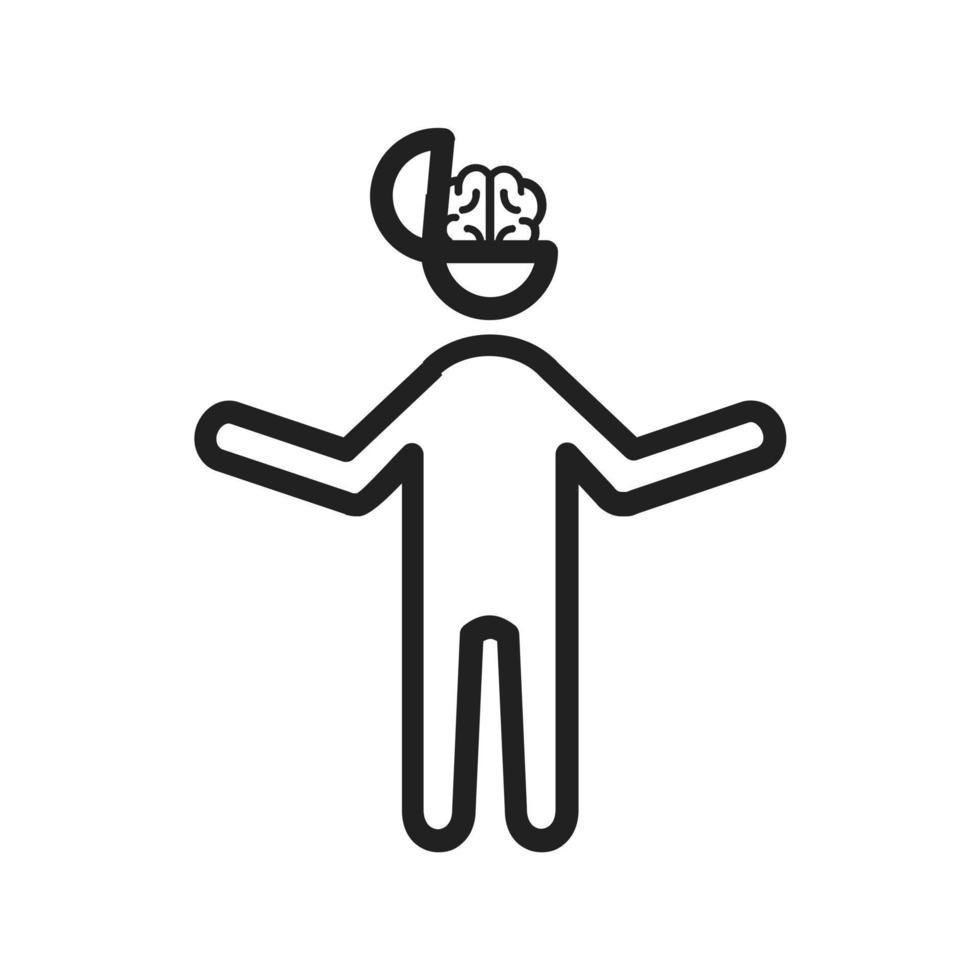 Open Minded Line Icon vector