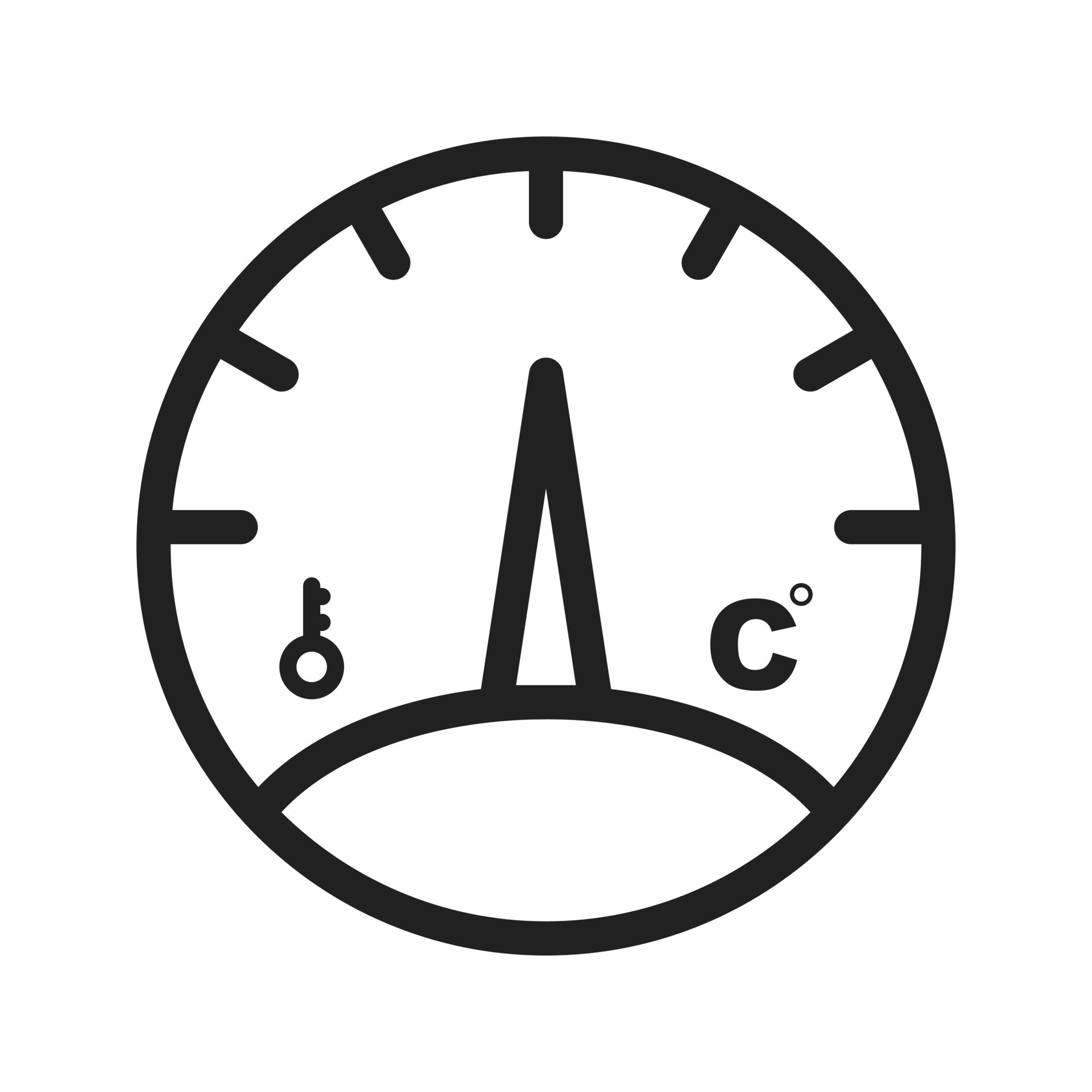 Temperature Indicator Line Icon 7546588 Vector Art at Vecteezy