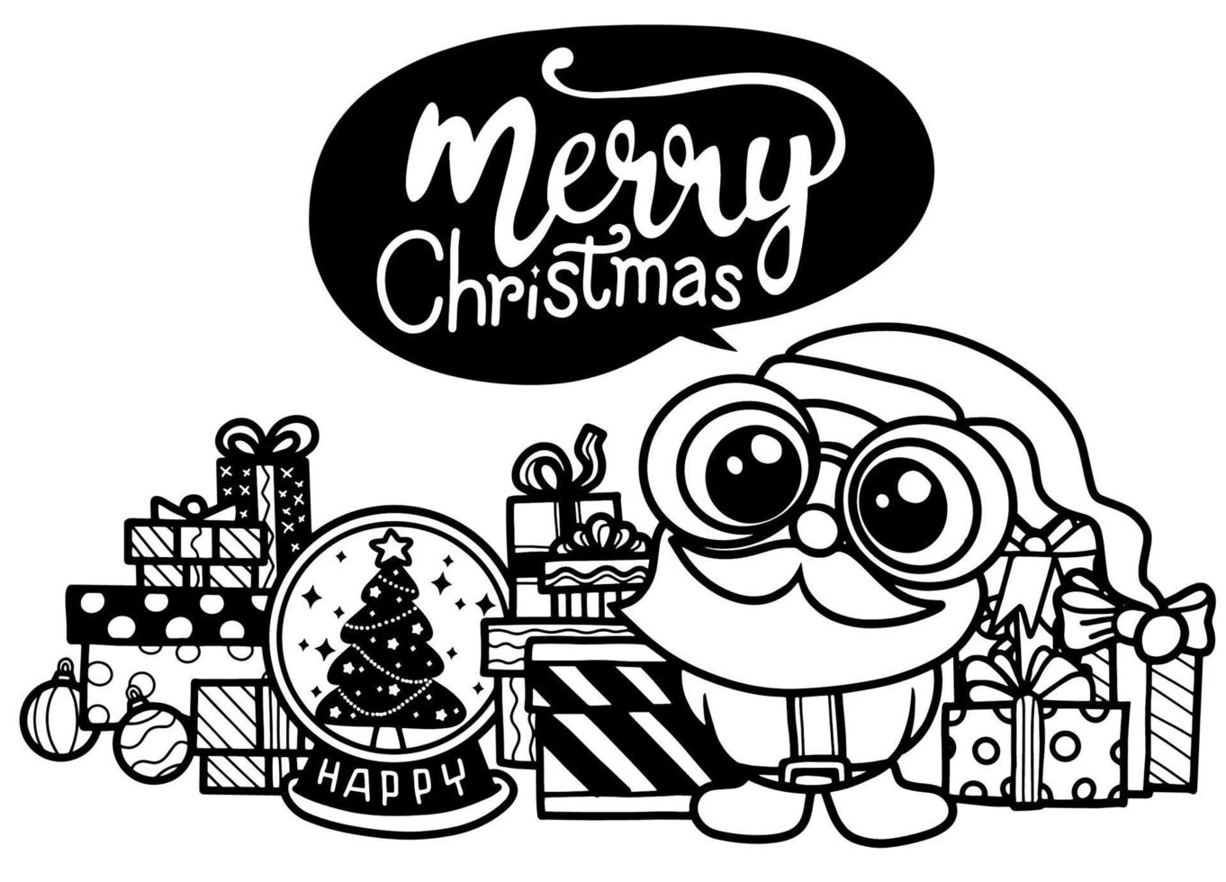 Hand drawn Christmas element collection ,Festive New Year  clipa vector
