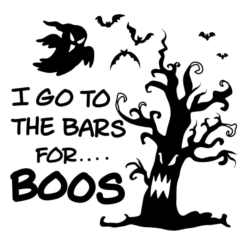 I go to the bars for BOOS, Illustration, Cute hand drawn doodles vector