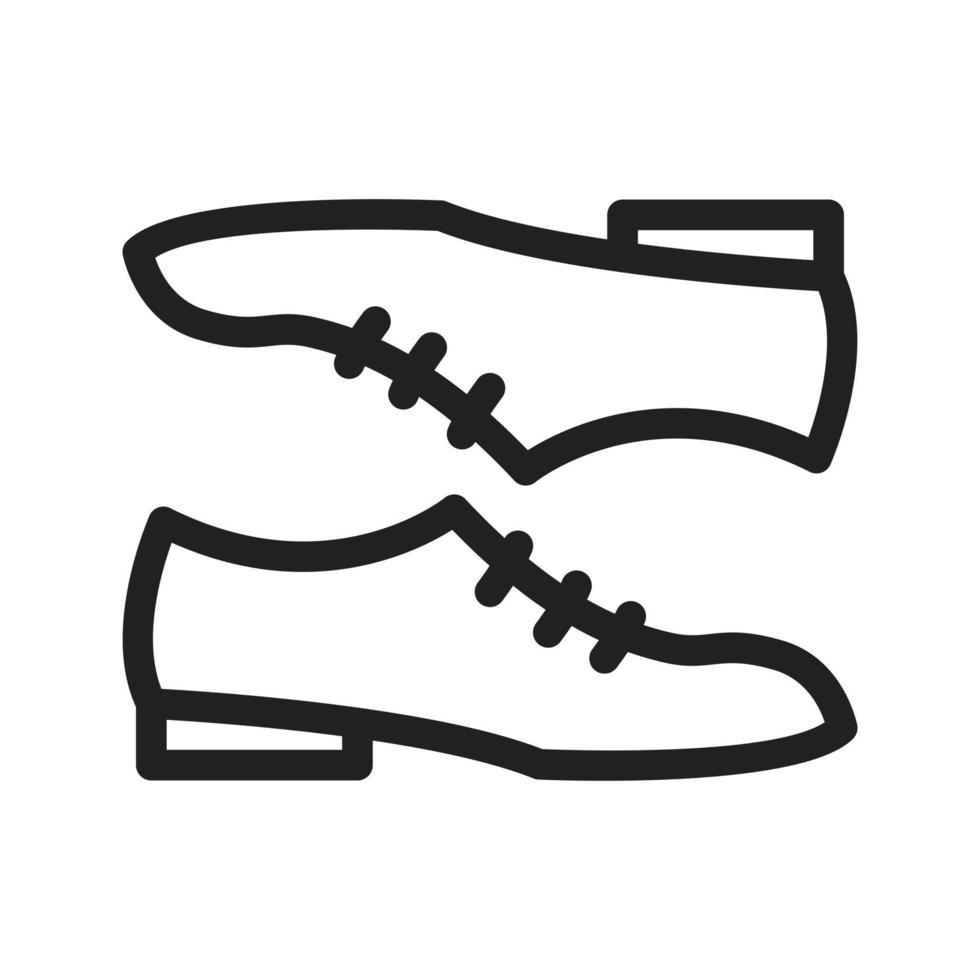 icono de línea de par de zapatos vector