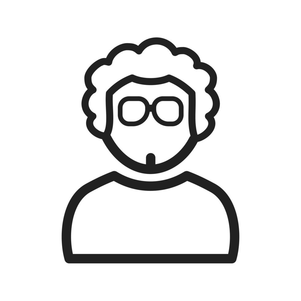 Boy in Cool Shades Line Icon vector