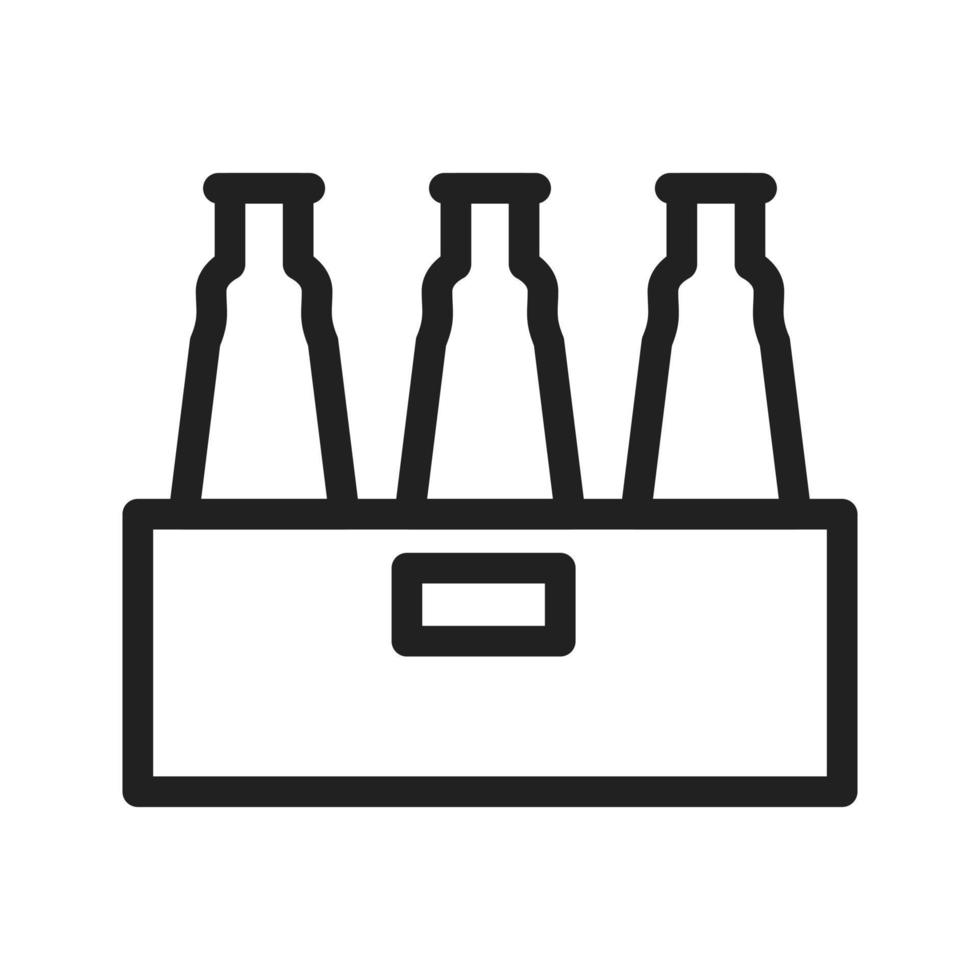 Pack of Beers Line Icon vector