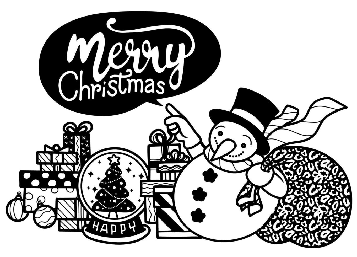 Hand drawn Christmas element collection ,Festive New Year  clipa vector