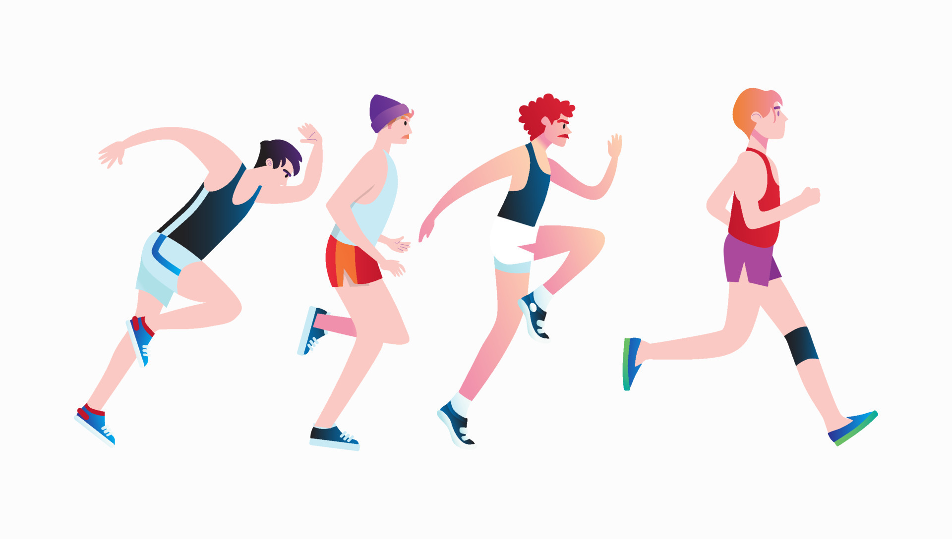 Men dressed in sports clothes running marathon race. Flat cartoon characters isolated on background. Vector illustration 7546969 Vector Art at Vecteezy Men dressed in sports clothes running marathon race. Flat cartoon characters isolated on background. Vector illustration 7546969 Vector Art at Vecteezy