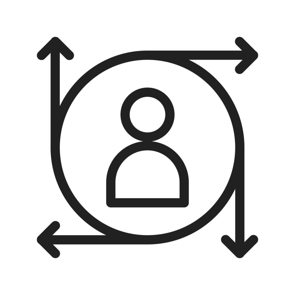 User Predictions Line Icon vector