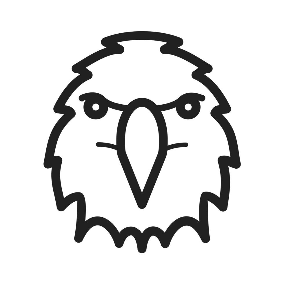 Eagle Face Line Icon vector