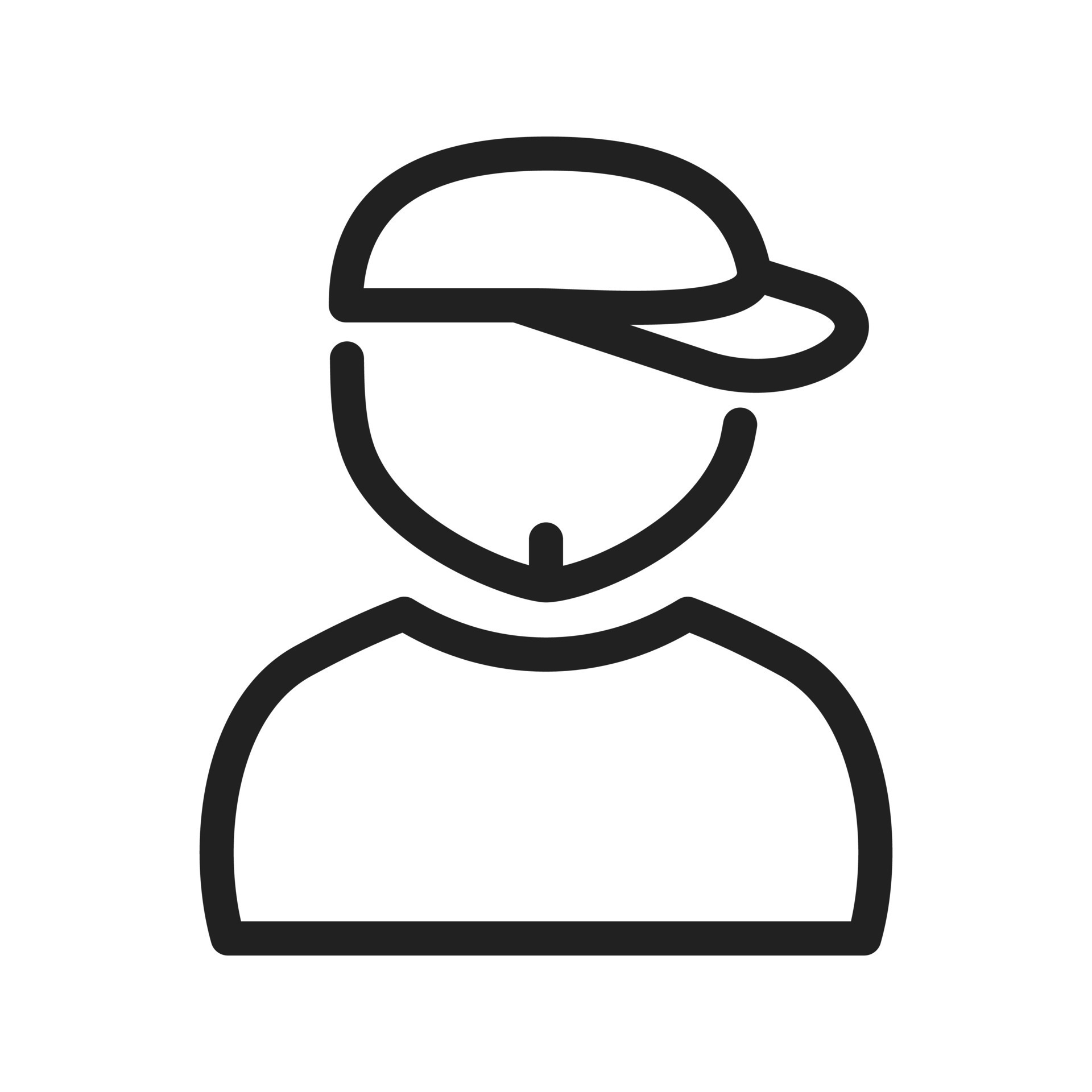 Boy in Chin Strap Line Icon 7547209 Vector Art at Vecteezy