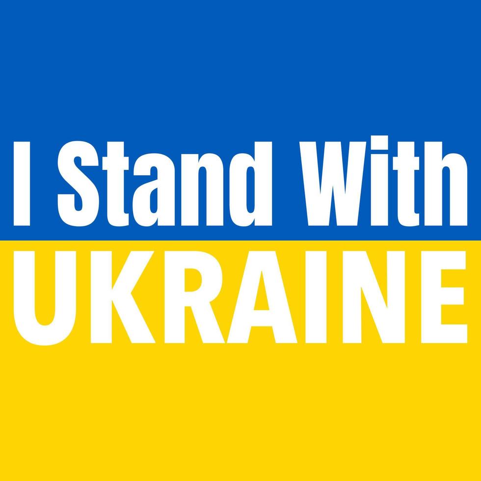 I stand with Ukraine banner. vector