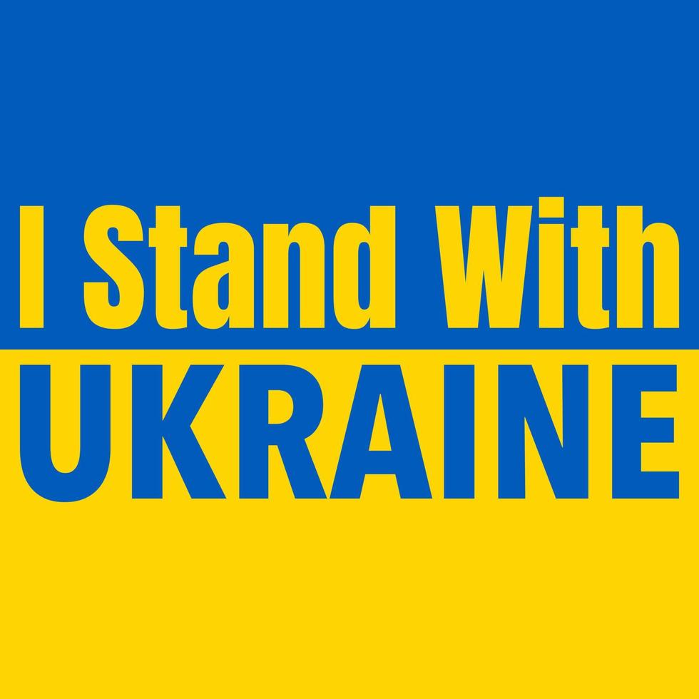 I stand with Ukraine banner. vector