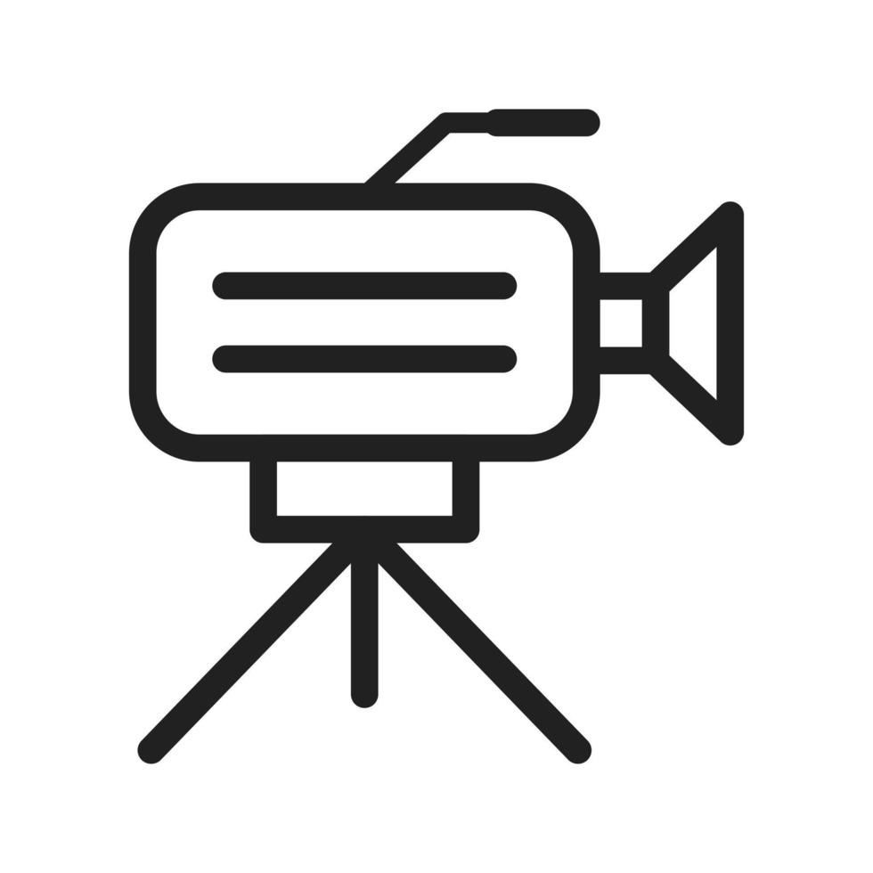 Camera on Stand Line Icon vector
