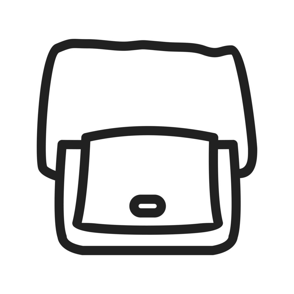 Shoulder Bag Line Icon vector