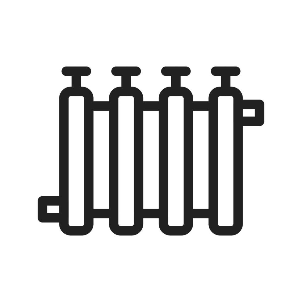 Heat Radiator Line Icon vector