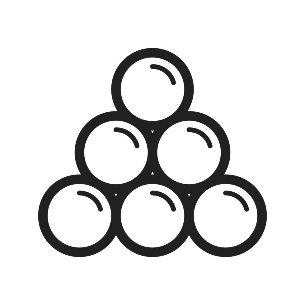 Cannon Balls Line Icon vector