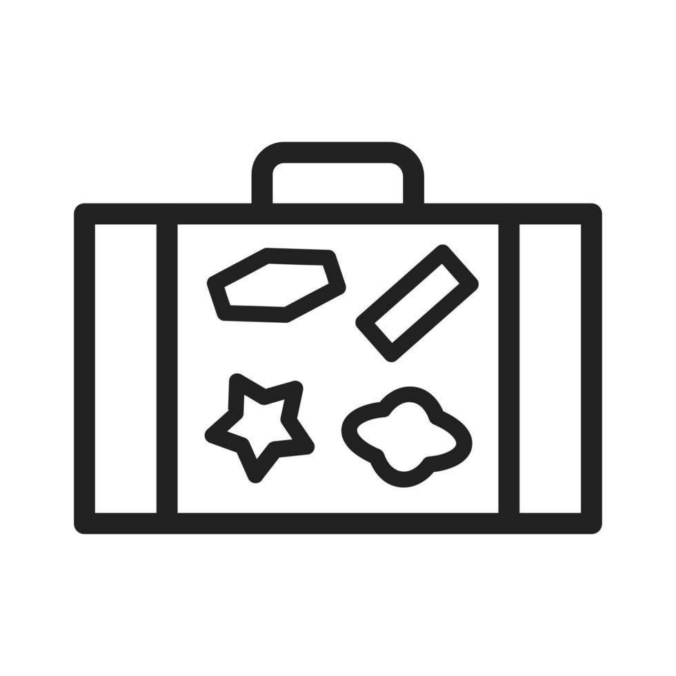 Bag with Tags Line Icon vector