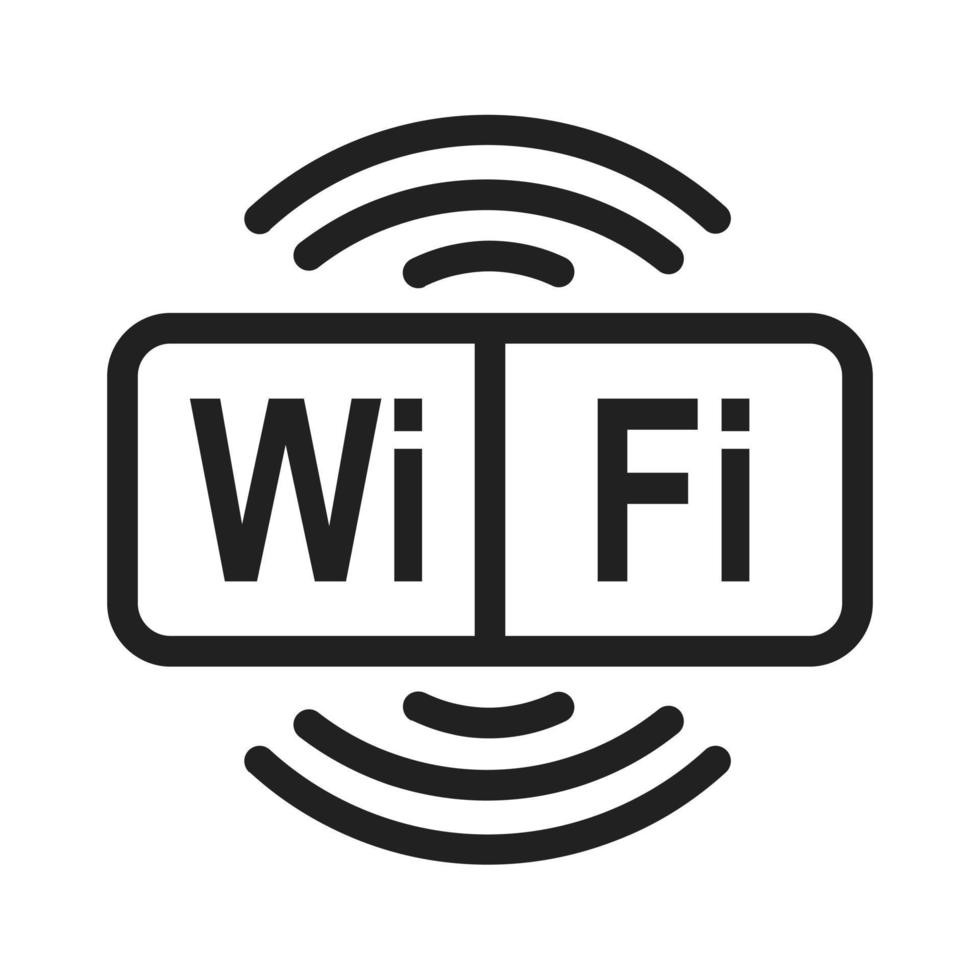 WiFi Sign Line Icon vector
