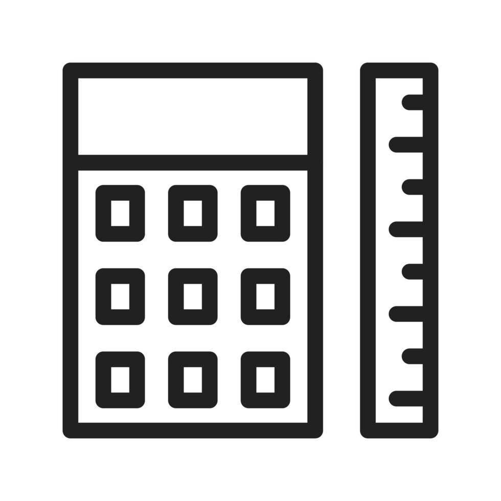 Measurement Calculation Line Icon vector