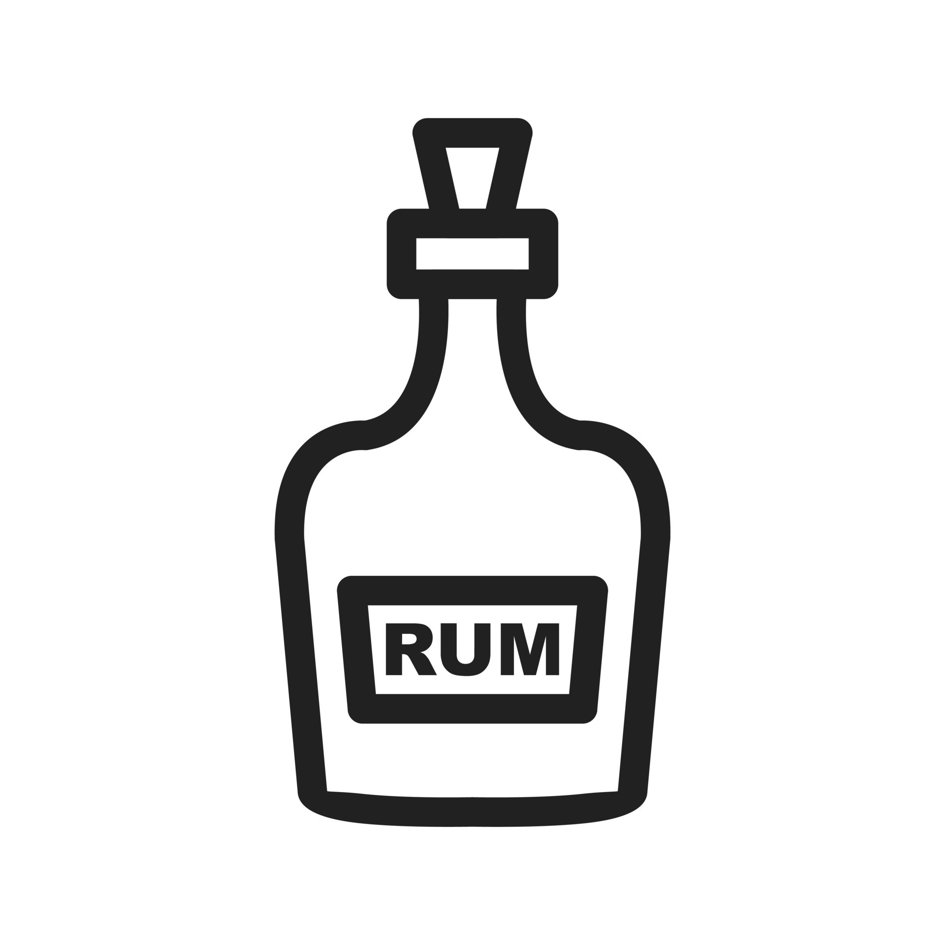 Bottle of Rum Line Icon 7547430 Vector Art at Vecteezy